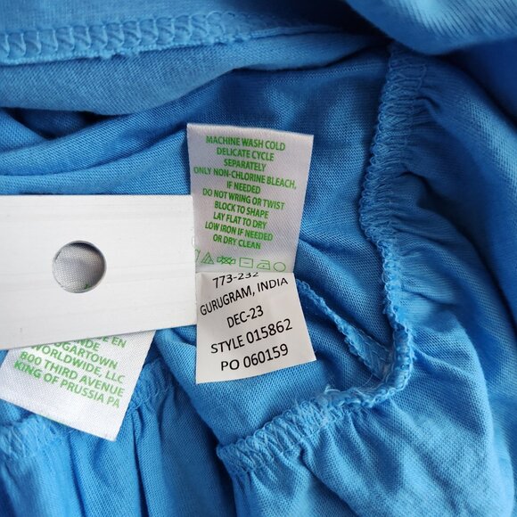 Lilly Pulitzer Miri Midi Dress Lunar Blue Women's L Tiered Adjustable Resort NWT - Picture 7 of 10